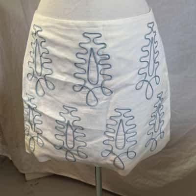 C/MEO Collective Size L Mini Skirt Blue / White 