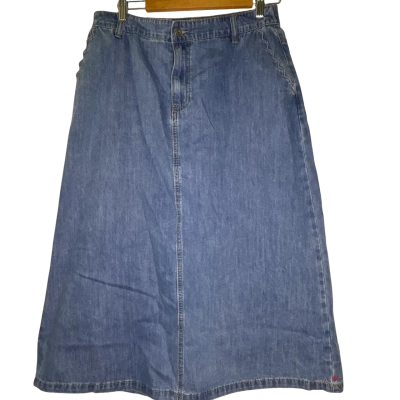 Elm Womens  Size 12 Denim Skirt Blue 