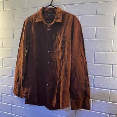 French Connection Mens  Size M Business Shirt Brown 