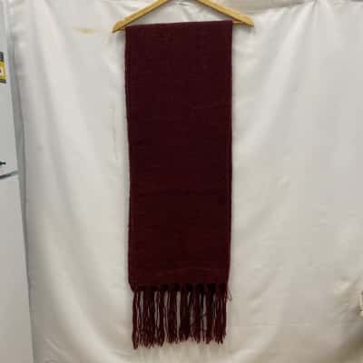 Unbranded Women's Wool Blend Scarf Maroon 