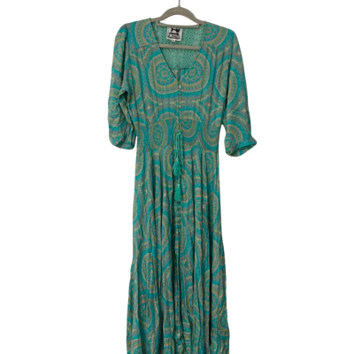Jaase Womens  Size 12 Maxi Dress Green 