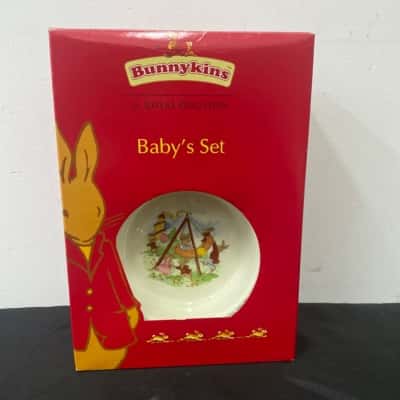 Bunnykins baby plate set 