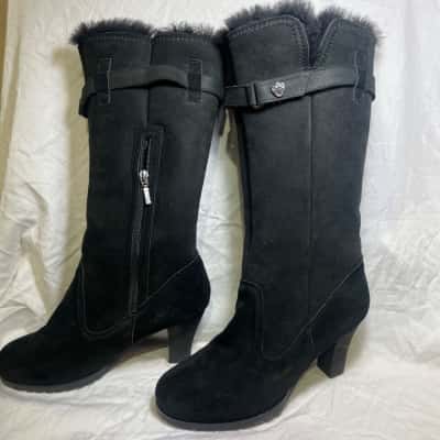 KOALABI Size 9 Boots Black  Sheep Skin