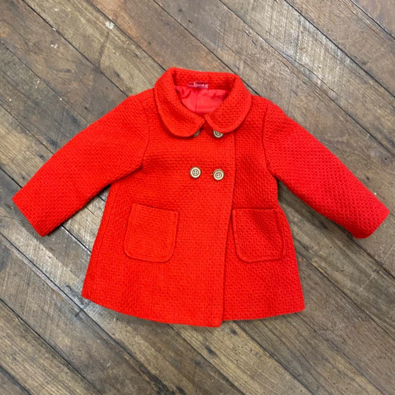Sprout Kids Size 1 Jackets & Outerwear Red Pea Coat