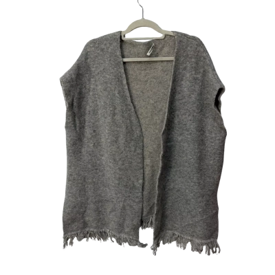 Country Road  Size L sleeveless Cardigan Grey wool mix 