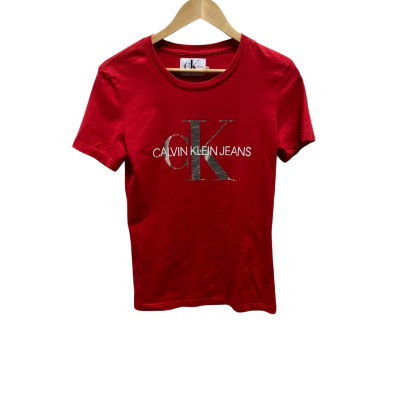 Calvin Klein Jeans Ladies  Size M Red T-Shirt