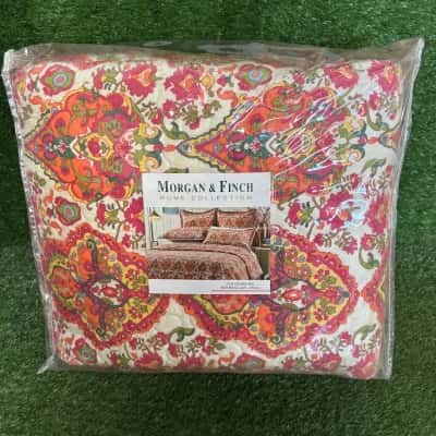 Morgan & Finch Ameer Rust Double Bed Bedspread (New)