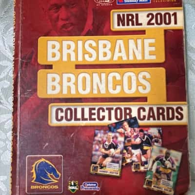 NRL 2001 Brisbane Broncos Collector Card Album