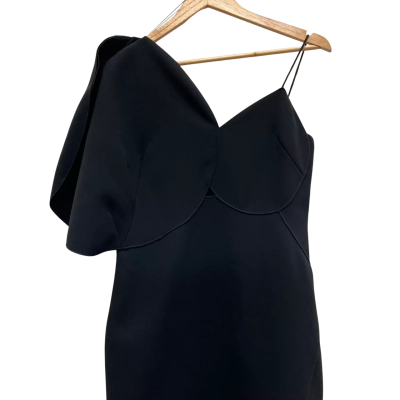 Acler Womens Black Allister Column Midi Dress Size 14 