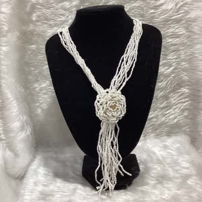  Women's Vintage Seed Beaded Necklace 