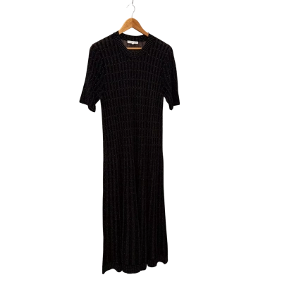 Veronika Maine Womens  Size L Maxi Dress Black  / Champagne 