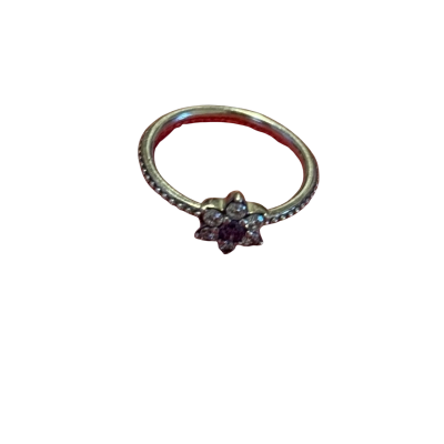 Pandora Sterling Silver Forget Me Knot Purple Ring Size 52 S925 ALE