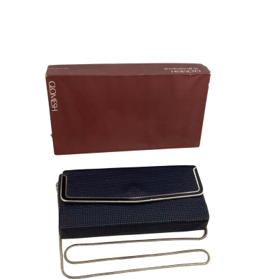 Glomesh Womens Handbag Navy Blue in Box 