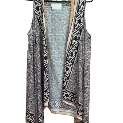  Womens  Size S Kimono Cream / Navy Blue 