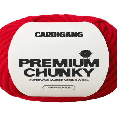 NEW - Cardigang Everyday Chunky Acrylic Yarn Cherry Red