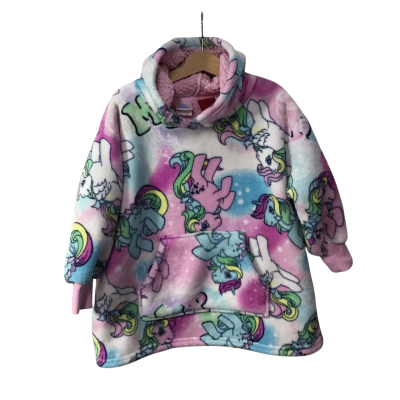  My Little Pony Girls Size 4-5 Multicoloured Pony Print Hoodie 