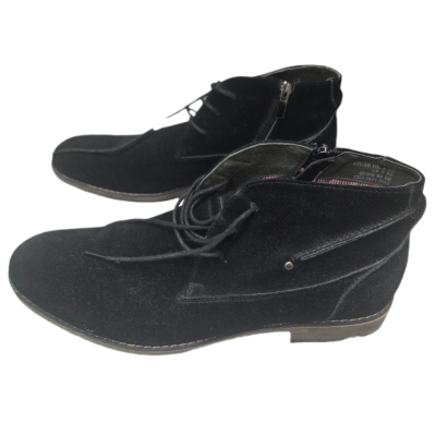 Stacy Adams Atlas Black Suede Chukka Boots Mens Size 9 EE Side Zip Ankle Boots