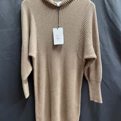 Witchery Womens  Size XS Beige Knitted Dress