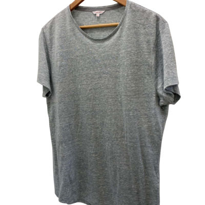  Orlebar Brown Men's  Size L Linen Short Sleeve T-shirt Green / White 