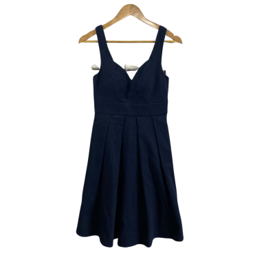 Forever New Womens  Chantal Jaquard Prom Dress Size 8 Navy