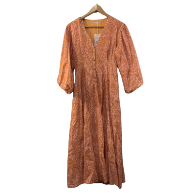 BNWT Apero Label Womens Size S Maxi Dress Burnt Orange 