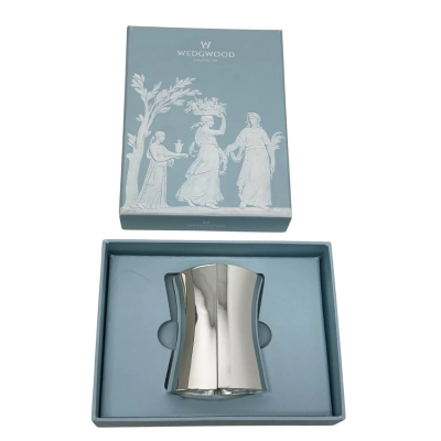 Wedgwood Capri Salt and Pepper Shakers Silver Metal