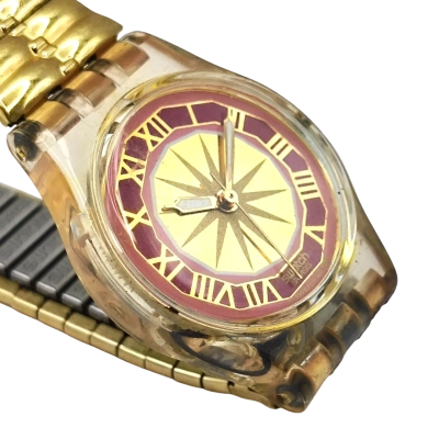 Swatch 1996 Lady Rose Untested/Needs Battery - See Pics For Design