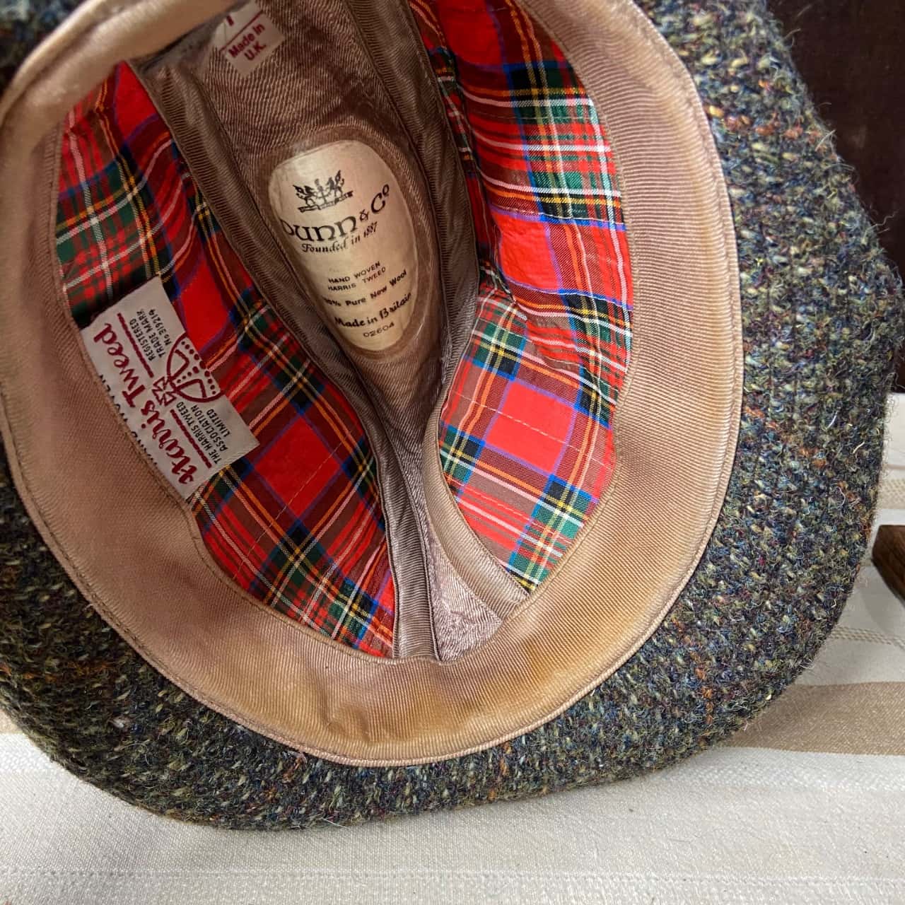 VINTAGE WOOL HARRIS TWEED DECORATIVE HAT Vintage Wool Harris Tweed Great Britain Hat | eBay main image 3