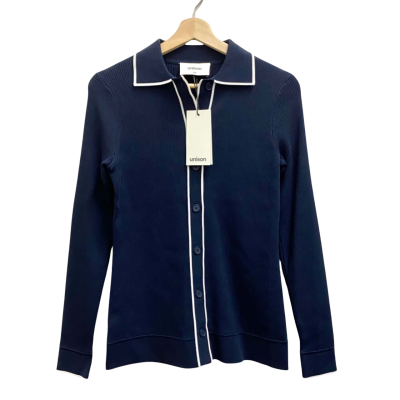 unison Navy Blue Sporty Button-down Cardigan Size XXS  