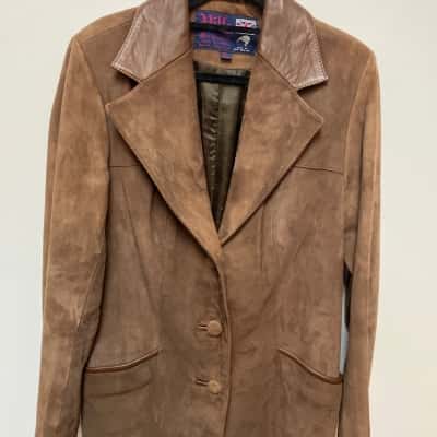  Mens Villa Suede Leather Jacket Brown 