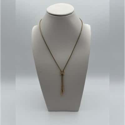 Vintage Gold Tone Amway Lariat Necklace