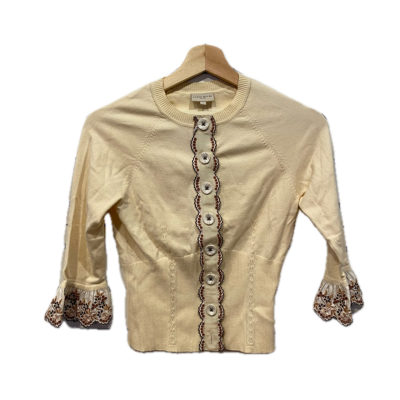 Karen Millen Womens Top Size 1 Brown / Off White 