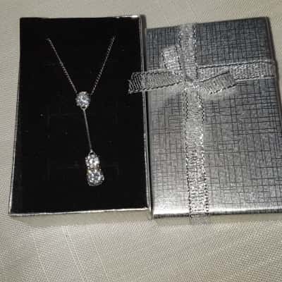 Silver 925 Cubic Zirconia Pendant On 925 Chain