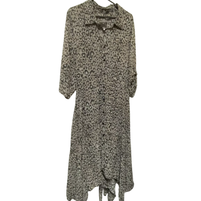 Sara Womens  Size 26 Shirt Dress Animal print 