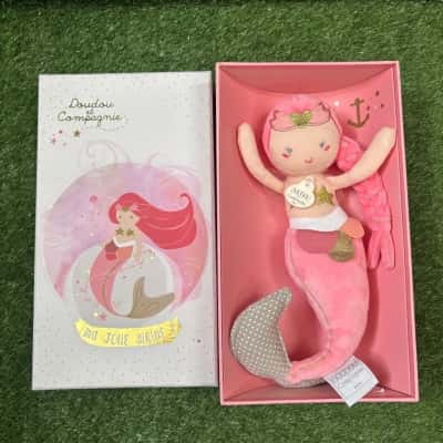 Doudou et Compagnie Alizée Demoiselle Mermaid Baby Cloth Doll Plush Toy (New in Box)