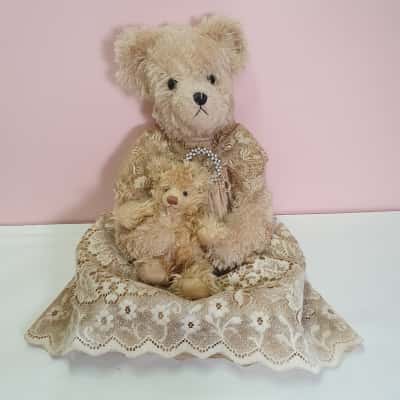 Handmade Mother and Baby Teddy Bear 60cm