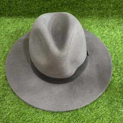 Stray Dark Grey Wool Fedora Size 55cm 
