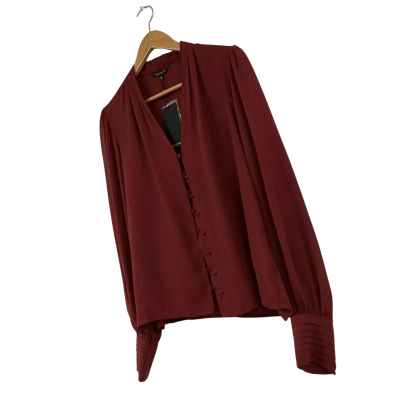 Portmans Size 14 Maroon Spice Blouse rrp$79 BNWT