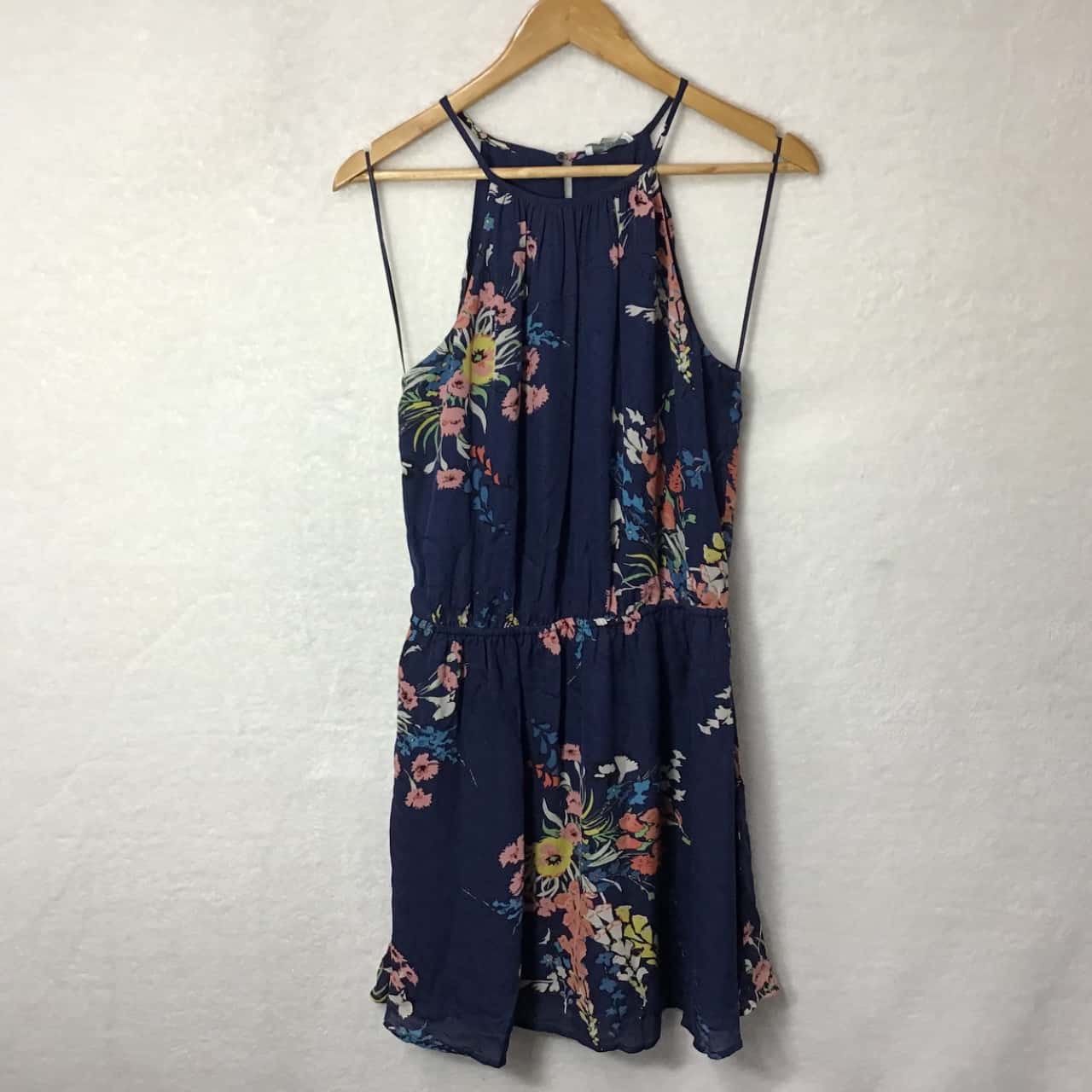 Joie Womens Size S Navy Blue / Floral Sleeveless Silk Dress (s) - New With  Tags | Salvos Stores