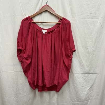 Witchery Womens Size M Pink Silk Blouse RRP: $129.95