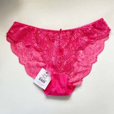 Oroton Rose Pink Grace Brief Underwear Size M 
