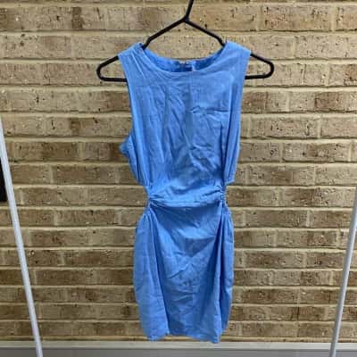 Whyte Valentyne Womens Mandi Mini Dress Blue Size 8 