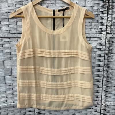 Portmans Womens  Size 10 Singlet Top Cream 