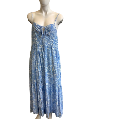 BNWT Unison Women's Size 14 Floral Halter Neck Dress Blue Floral