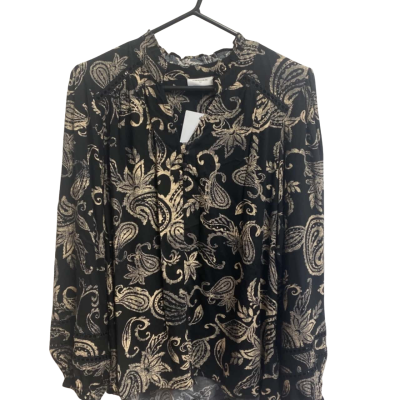 Sussan Womens  Size 10 Blouse Black  / Floral 