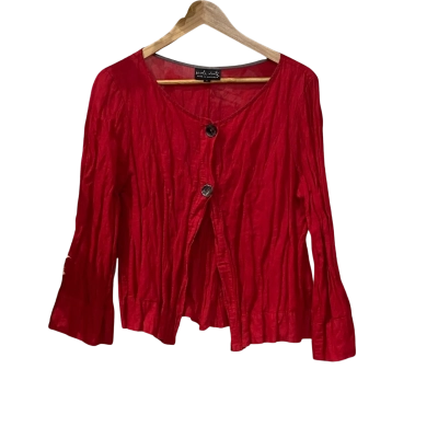 Nicola Waite Womens  Size 18 Long Sleeve Shirt Red 