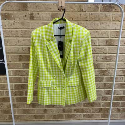 Mossman Womens  Check On It Blazer Size 12 
