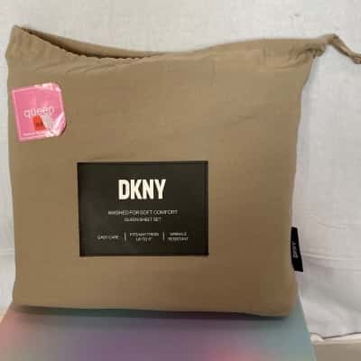 DKNY Queen Sheet Set Brown