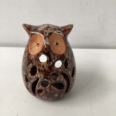 OWL tea light holder approx 13 cm