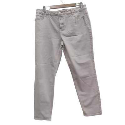 Katies Womens Size 16 Slim Fit Jeans Beige (8)